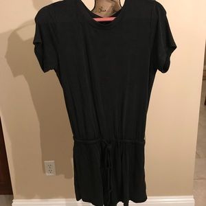 Black casual romper